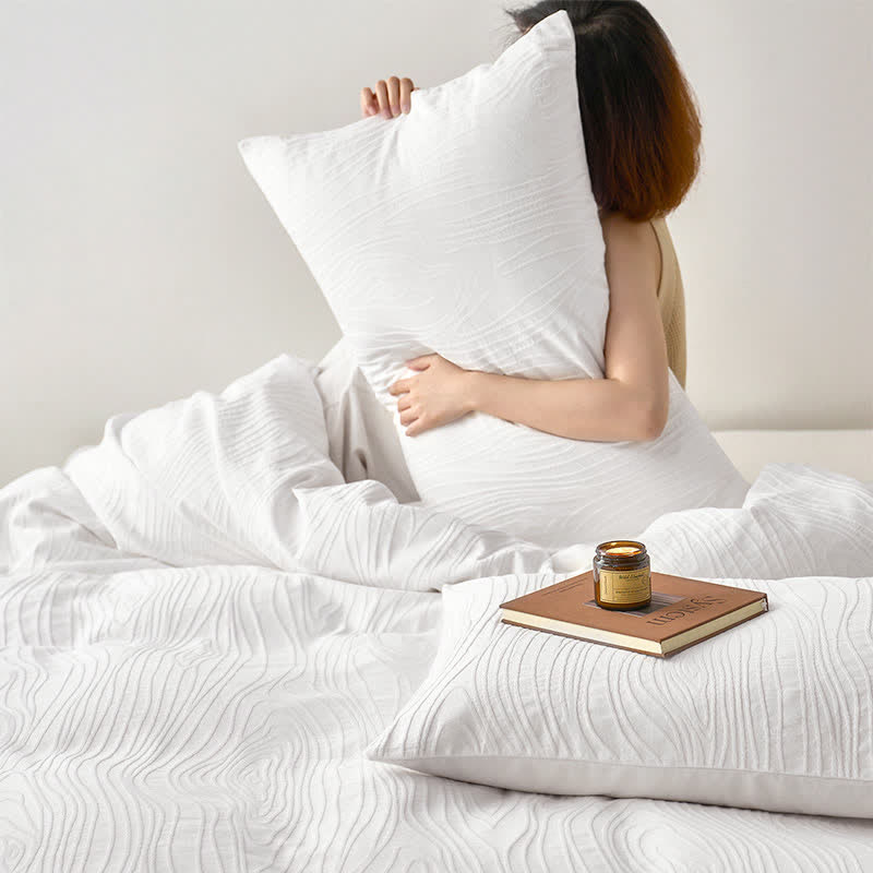 Minimalist Tree Rings Cotton Bedding Set(3PCS) - image 2