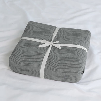 Neutral Wave Pattern Cotton Bedding Set(3PCS) - image 6