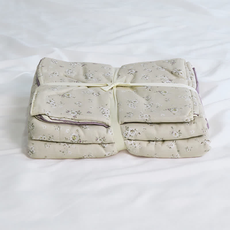 Cotton Floral Duvet Cover Bedding Set(3PCS) - image 6