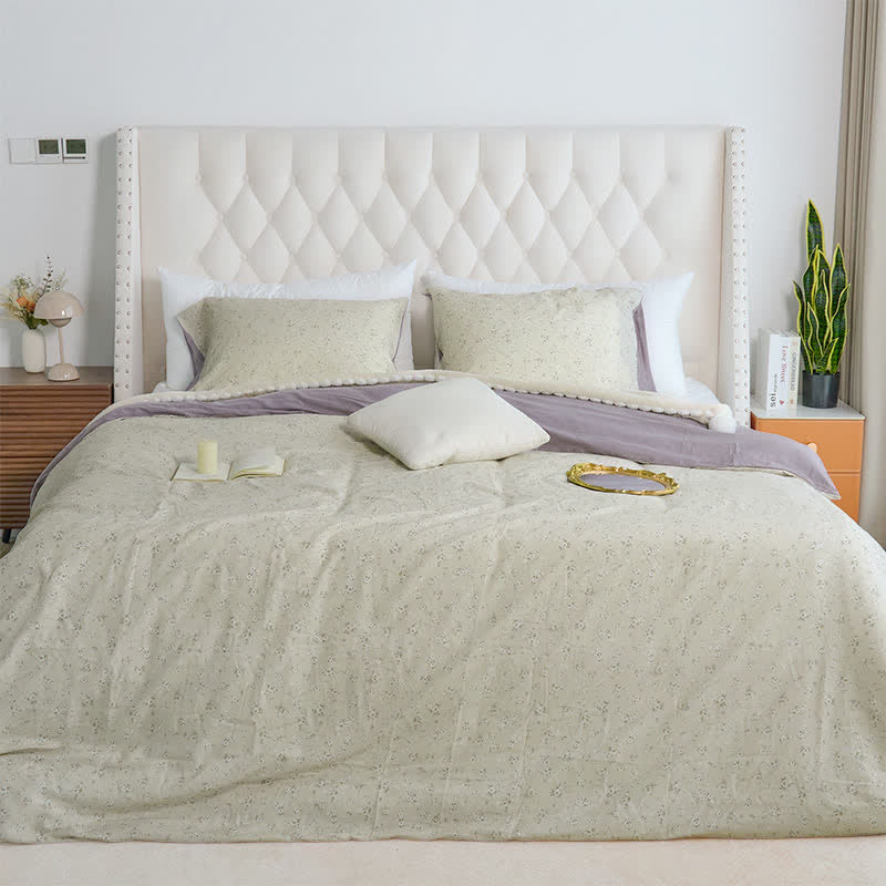 Cotton Floral Duvet Cover Bedding Set(3PCS) - image 1