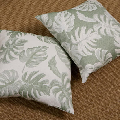 Monstera Cotton Gauze Jacquard Square Pillowcases(2PCS) - image 1