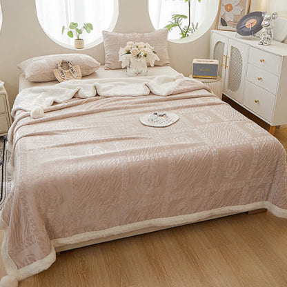 Camellia Textured Warm Throw Blanket - Khaki - Queen - image 16