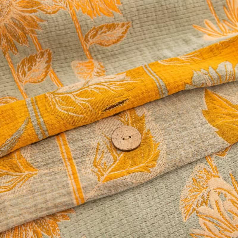 Sunflower Cotton Gauze Reversible Bedding Set(4PCS) - image 3
