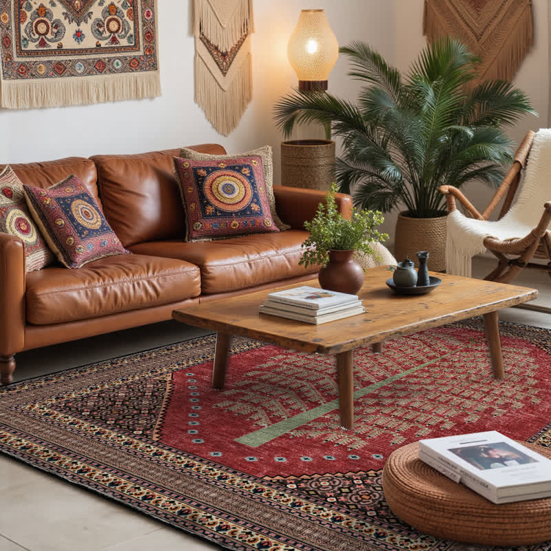 Soft Non-Slip Bohemian Persian Area Rug - 60" x 96" - image 0