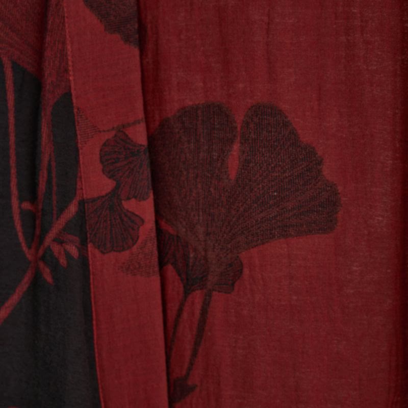 Large Ginkgo Leaf Cotton Kimono Robe - image 6