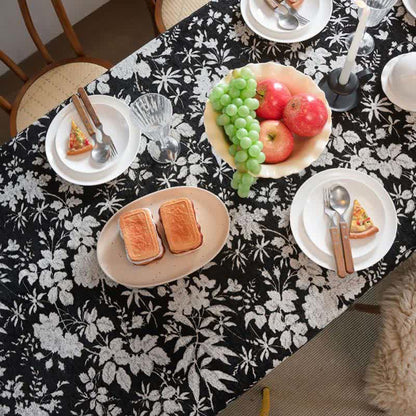 Pastoral Style Floral Jacquard Tablecloth - image 4