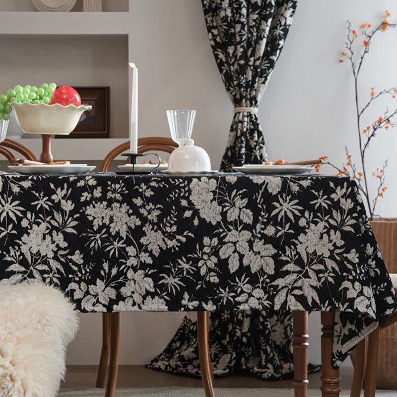 Pastoral Style Floral Jacquard Tablecloth - image 3