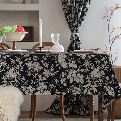 Pastoral Style Floral Jacquard Tablecloth - image 3