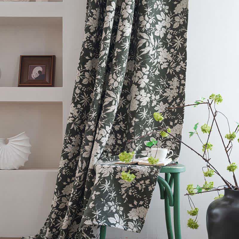 Pastoral Style Floral Jacquard Curtain - image 6
