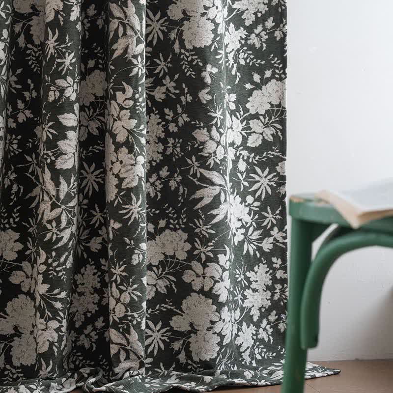 Pastoral Style Floral Jacquard Curtain - image 9