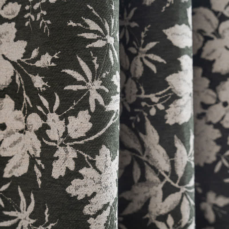Pastoral Style Floral Jacquard Curtain - image 10