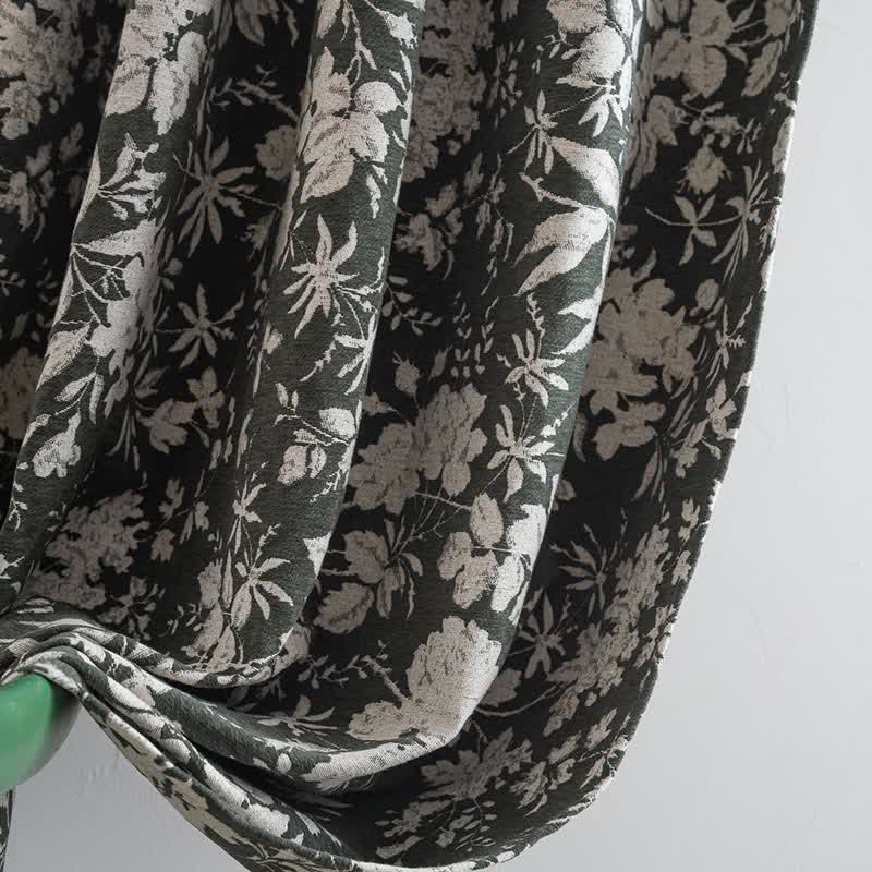 Pastoral Style Floral Jacquard Curtain - image 7