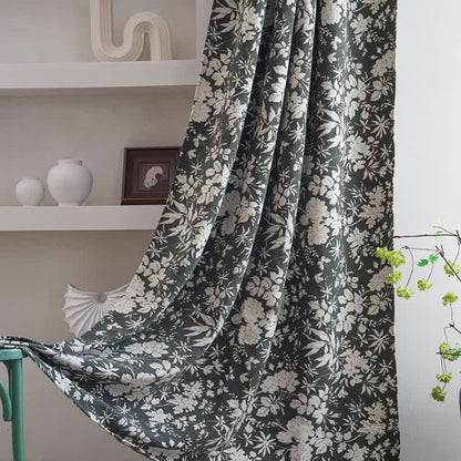 Pastoral Style Floral Jacquard Curtain - image 4