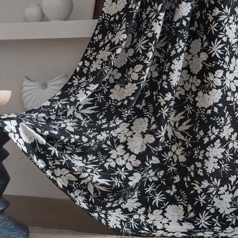 Pastoral Style Floral Jacquard Curtain - image 1