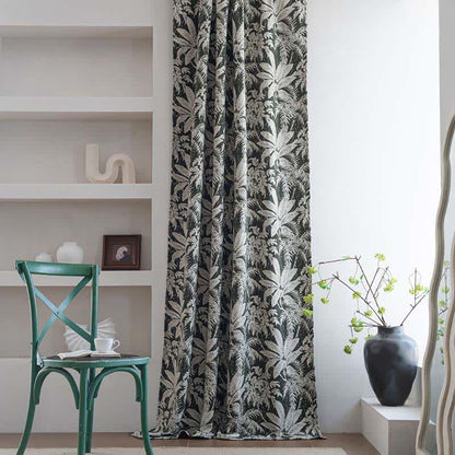 Tropical Island Leaf Jacquard Curtain - image 2