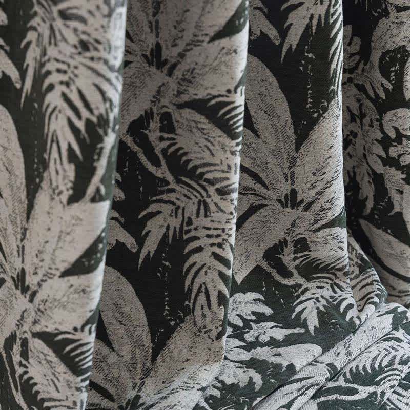 Tropical Island Leaf Jacquard Curtain - image 9