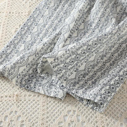 Oriental Retro Floral Cotton Loungewear Set - image 15