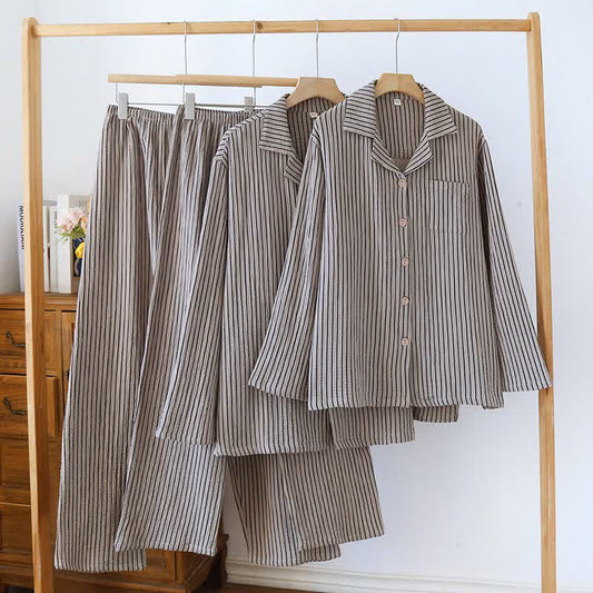 Pure Cotton Simple Striped Loungewear Set - image 0