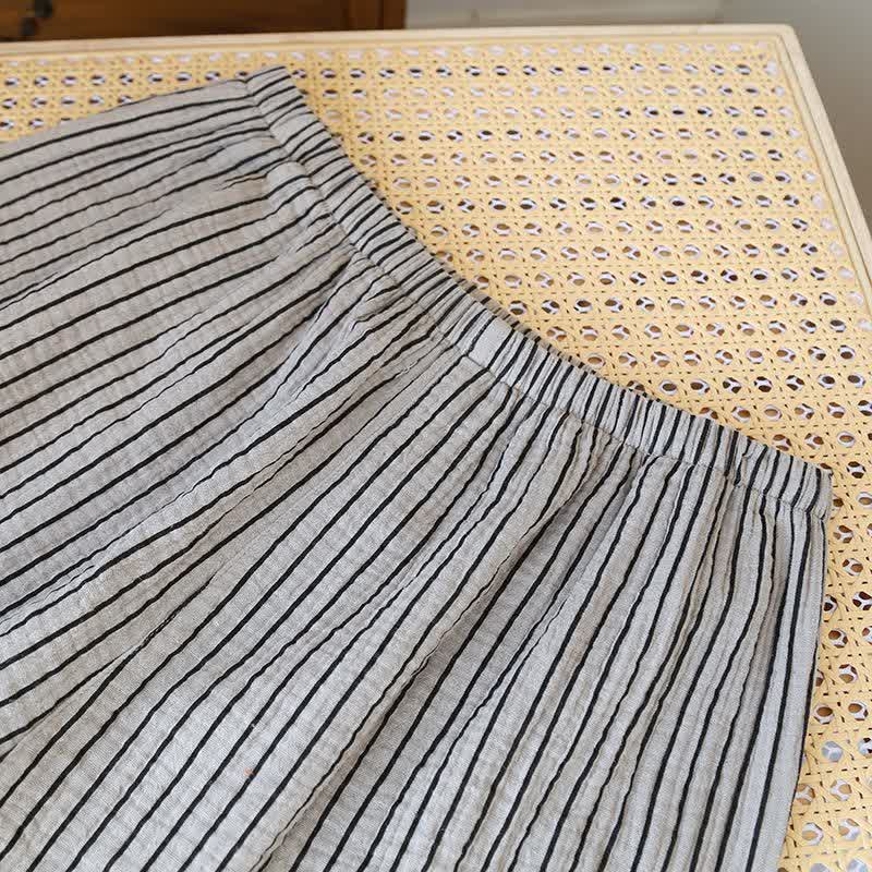 Pure Cotton Simple Striped Loungewear Set - image 11