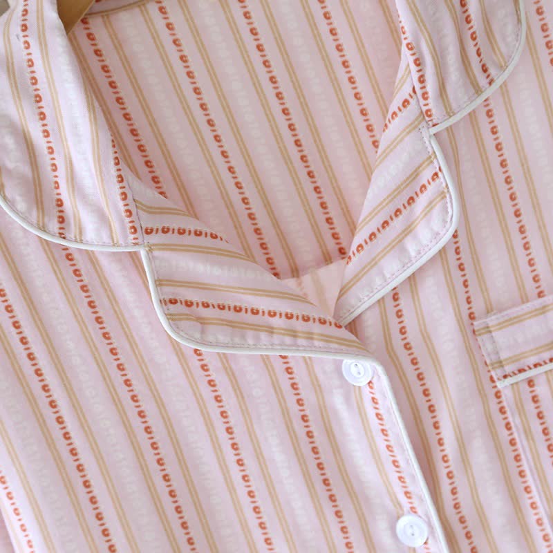 Matching Cotton Gauze Striped Loungewear Set - image 17