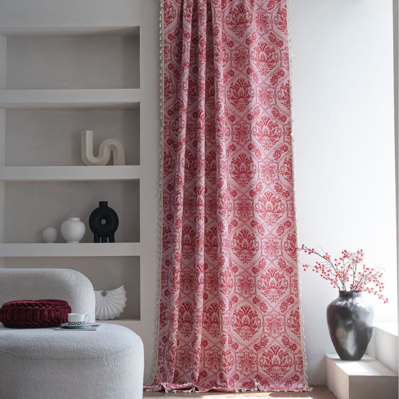 Ethnic Style Retro Pattern Jacquard Curtain - image 1
