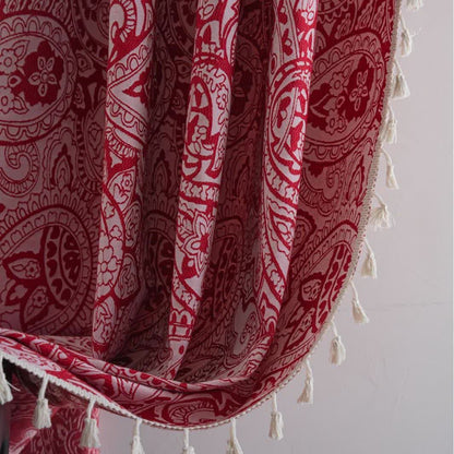 Ethnic Style Paisley Pattern Jacquard Curtain - image 4