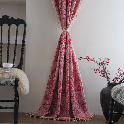 Ethnic Style Paisley Pattern Jacquard Curtain - image 1