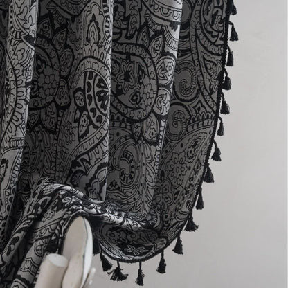 Ethnic Style Paisley Pattern Jacquard Curtain - image 9