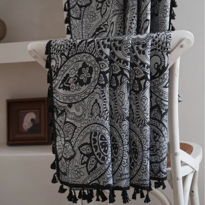 Ethnic Style Paisley Pattern Jacquard Curtain - image 8