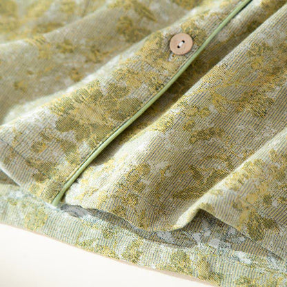 Pastoral Leaf Cotton Gauze Loungewear Set - image 7