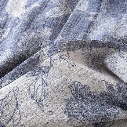 Floral Cotton Linen Kimono Robe - image 8