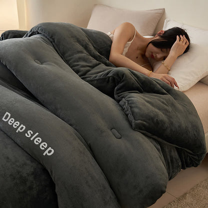 Letter Printed Fluffy Plush Warm Blanket - image 2