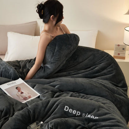 Letter Printed Fluffy Plush Warm Blanket - image 6