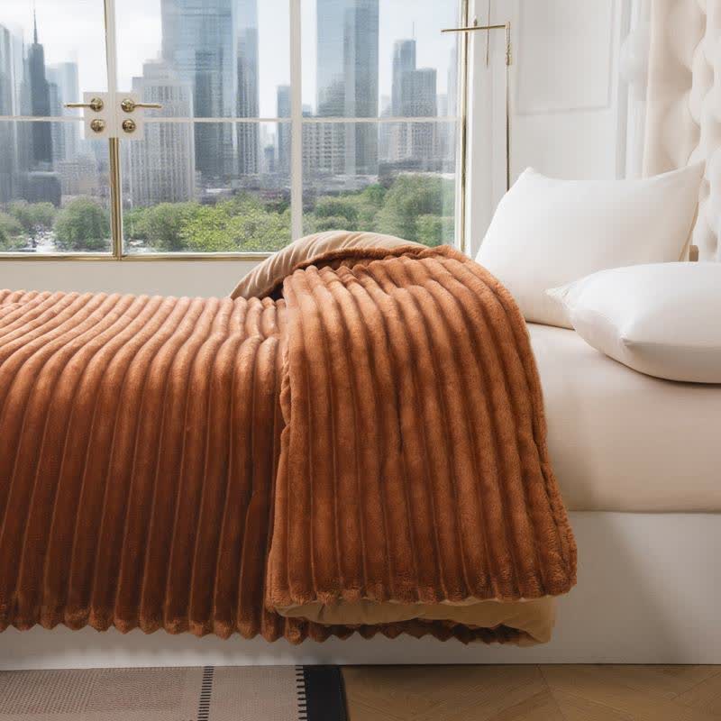 Solid Color Ribbed Plush Blanket - image 15