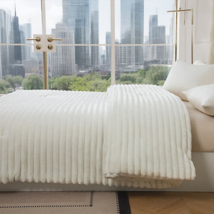 Solid Color Ribbed Plush Blanket - image 25