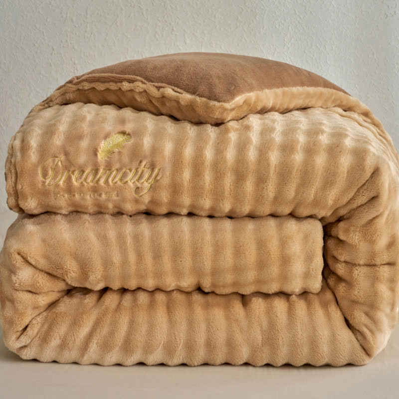 Solid Color Fluffy Textured Warm Blanket - image 3