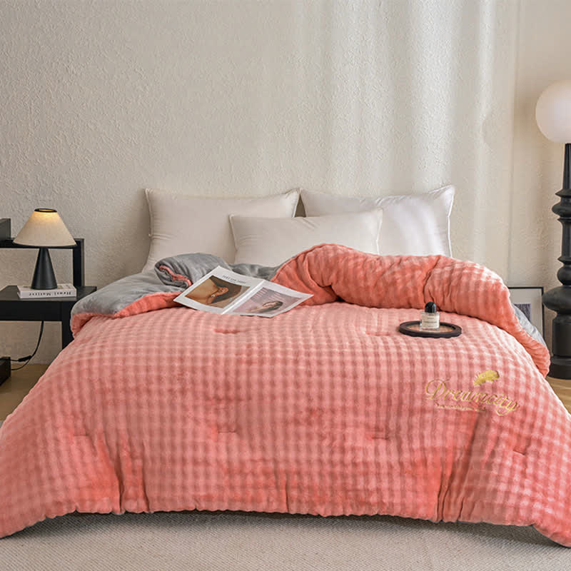 Solid Color Fluffy Textured Warm Blanket - image 4