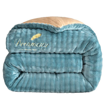 Solid Color Fluffy Textured Warm Blanket - image 15