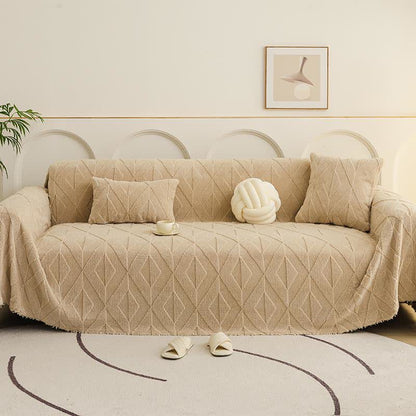 Simple Diamond Texture Sofa Throw Blanket - image 6