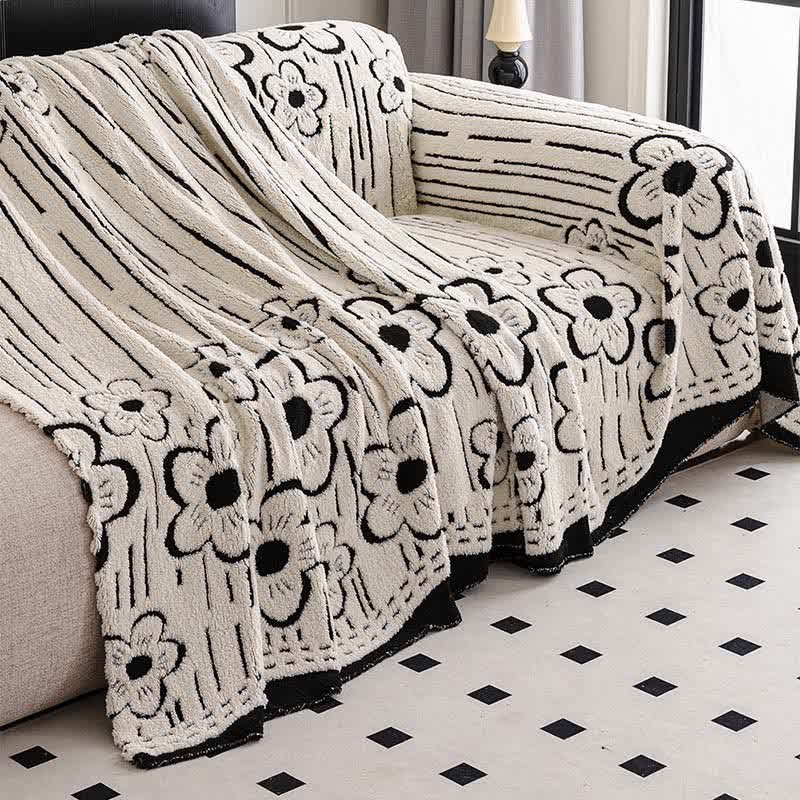 Floral Plush Sofa Throw Blanket - image 2