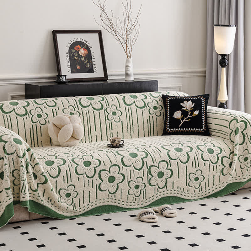 Floral Plush Sofa Throw Blanket - image 9