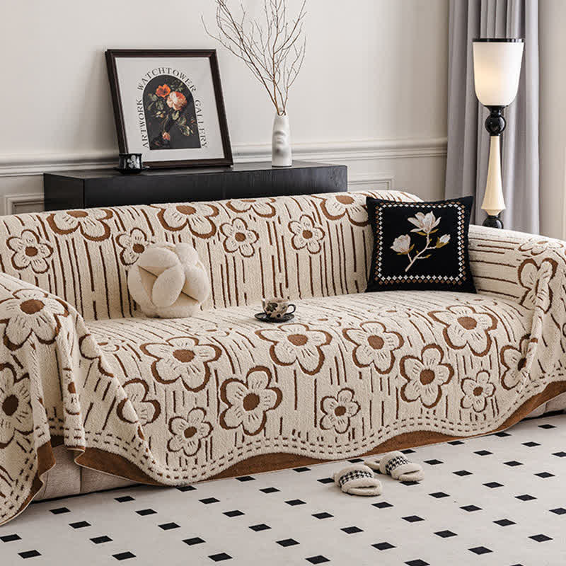 Floral Plush Sofa Throw Blanket - image 7