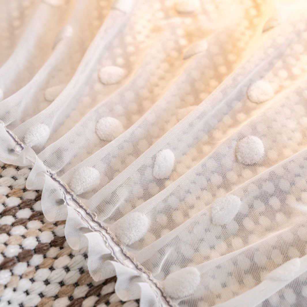 Bow Ruffle Chenille Sofa Protector - image 11