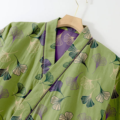 Ginkgo Cotton Gauze Kimono Loungewear Set - image 55