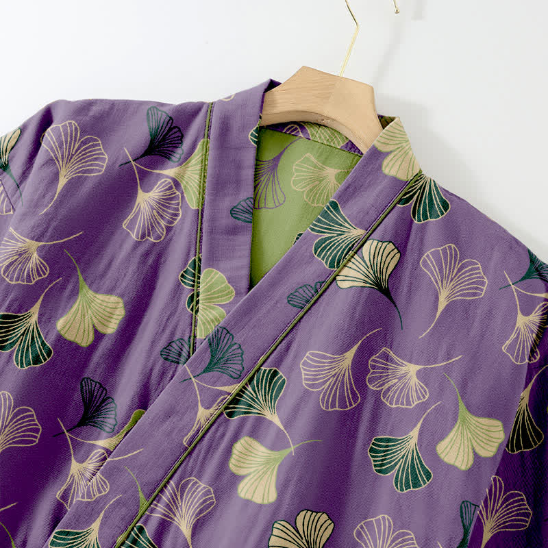 Ginkgo Cotton Gauze Kimono Loungewear Set - image 52