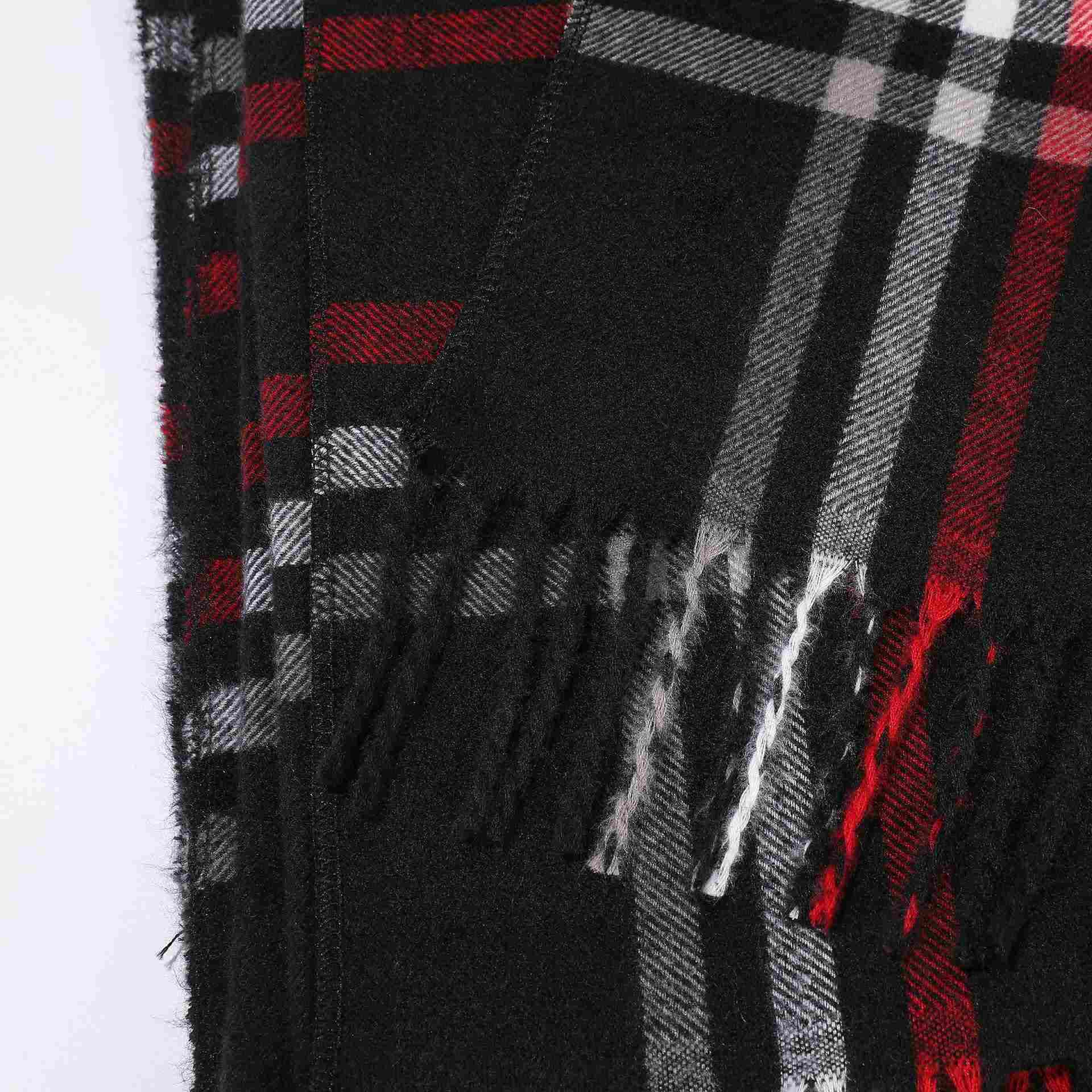 Classic Plaid Tassel Shawl Cape - image 3
