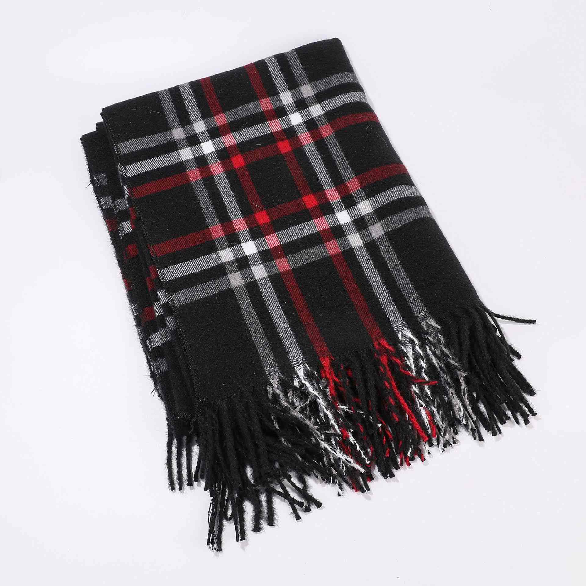 Classic Plaid Tassel Shawl Cape - image 1