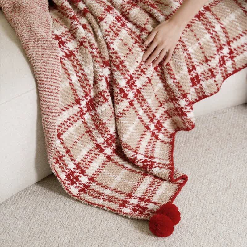 Christmas Red Plaid Decorative Throw Blanket - image 2
