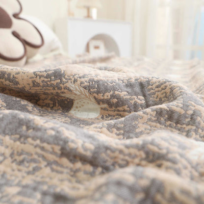 Lemon  Natural Cotton Gauze Tassel Quilt - image 2