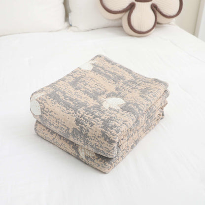 Lemon  Natural Cotton Gauze Tassel Quilt - image 1